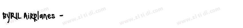 BYRIL Airplanes字体字体转换